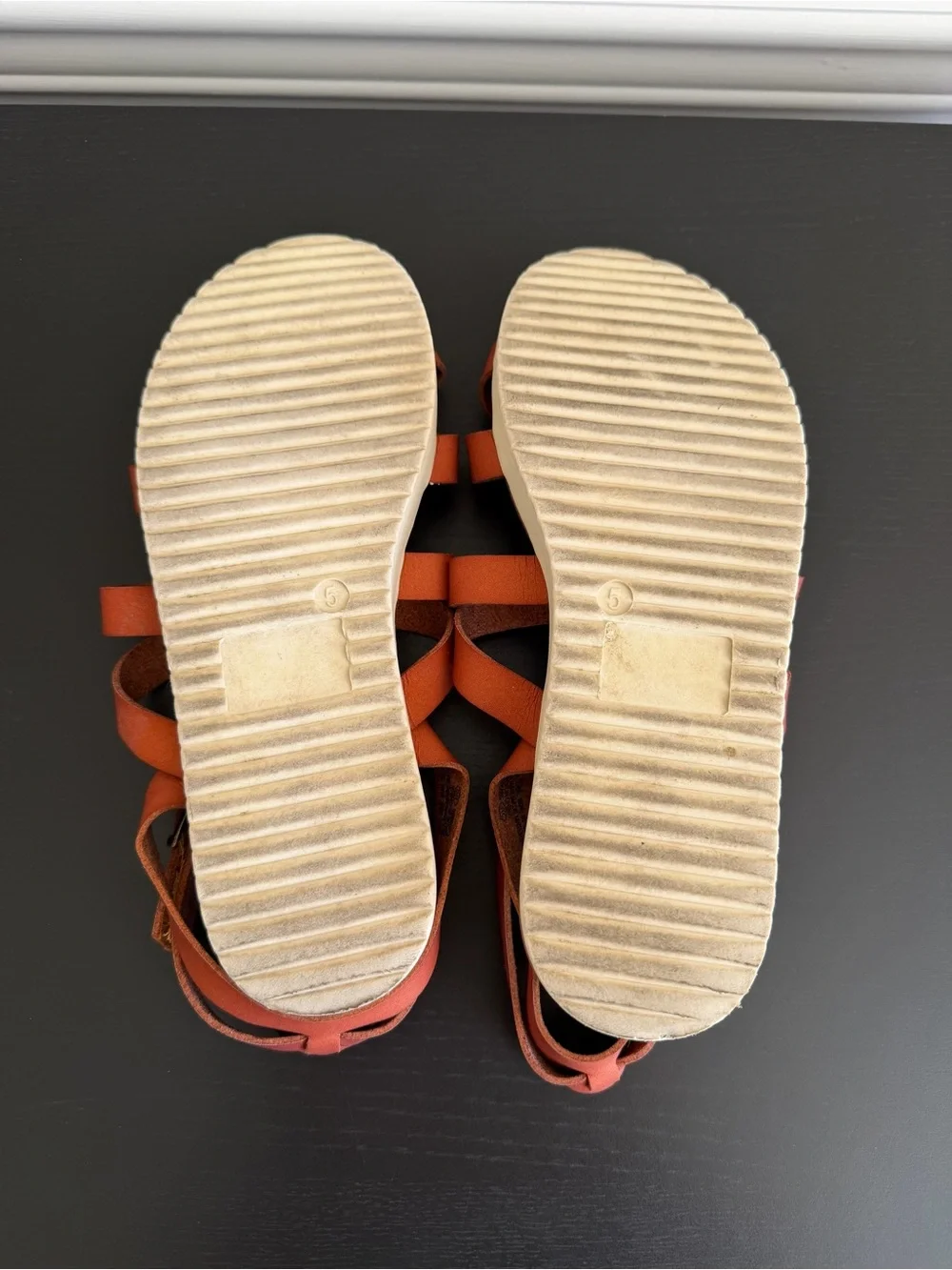 Touch Of Nina Big Girls 5 Fisherman Sandals Cognac Brown Adjustable Strap